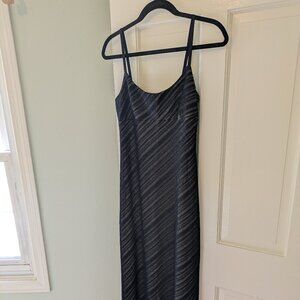 Vintage evening gown - black with gold overlay